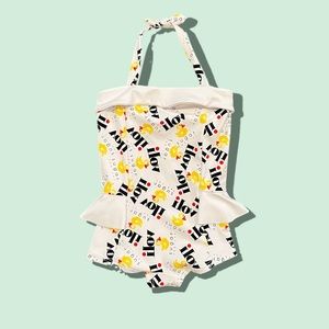 TQTA Girls Duck Print One Piece swimsuit.